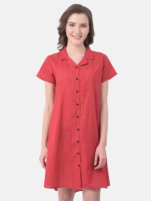 shirt collar striped sleepshirt - 17773197 - Very Small Image - 1
