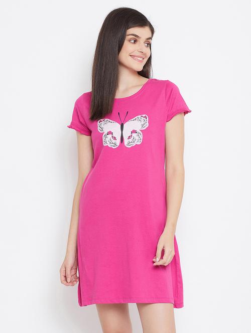 round neck graphic sleepshirt - 17773199 - Very Small Image - 1