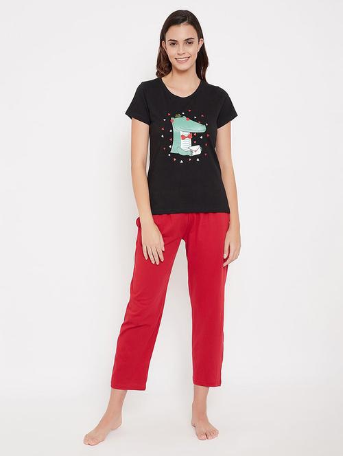 graphic nightwear pajama set - 17773280 - Very Small Image - 1