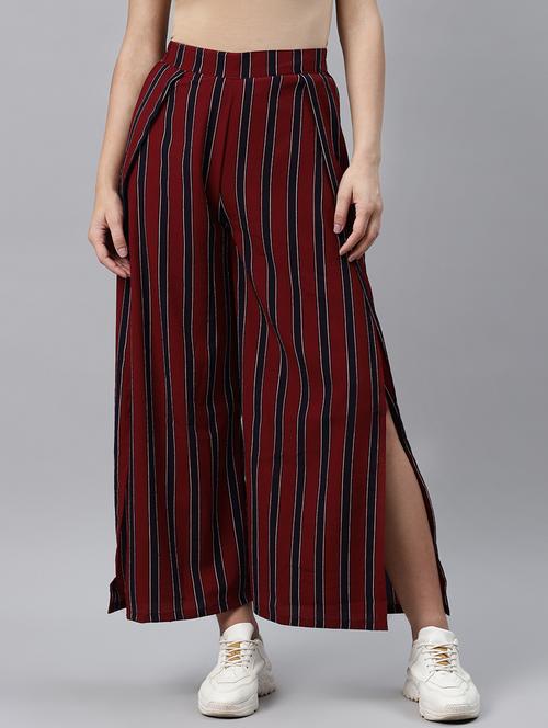 high rise striped palazzo - 17773550 - Very Small Image - 1