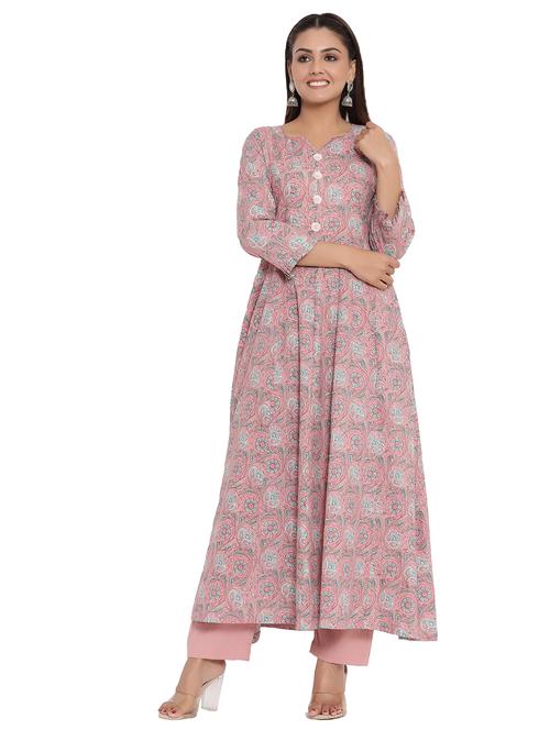 floral kurta pant set - 17774099 - Very Small Image - 1