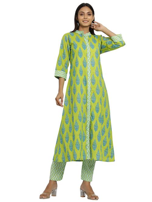 printed kurta pant set - 17774107 - Very Small Image - 1