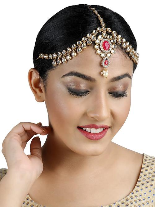 this traditional maang tikka is a - 17774307 - Very Small Image - 1