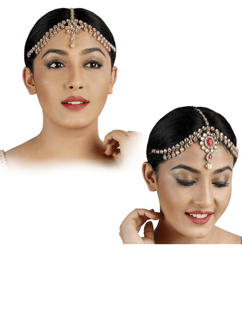 this traditional maang tikka is a - 17774308 - Very Small Image - 1