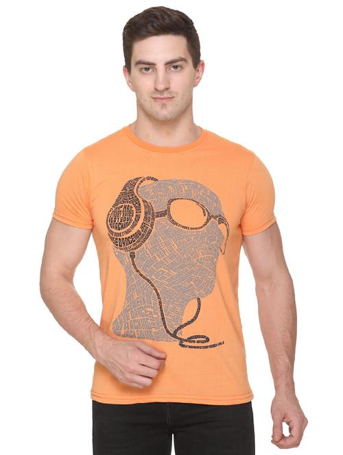 orange printed t-shirt - 17775705 - Very Small Image - 1