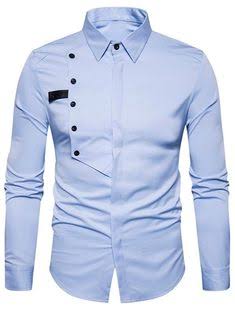 lightblue nylon casual shirt - 17776109 - Very Small Image - 1