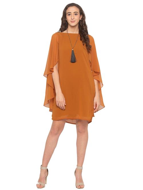 cape sleeved shift dress - 17776336 - Very Small Image - 1