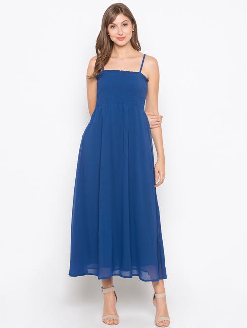 cami neck solid fit & flare dress - 17776411 - Very Small Image - 1