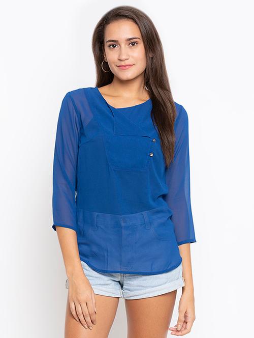 overlap neck neck solid top - 17776541 - Very Small Image - 1