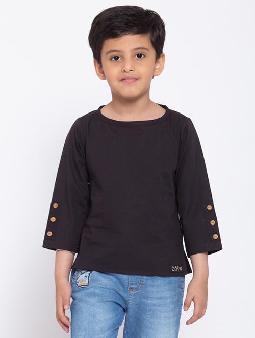 round neck solid kurta - 17776746 - Very Small Image - 1