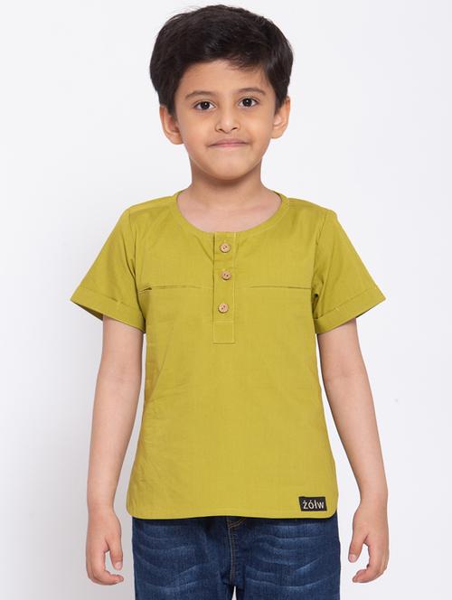 round neck solid kurta - 17776777 - Very Small Image - 1