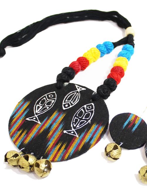 ekam ek fabric jewelry set with - 17777147 - Very Small Image - 1