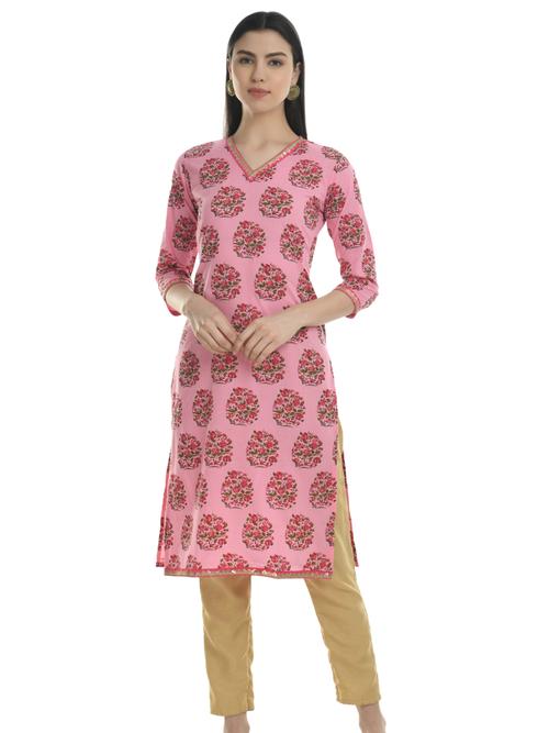 ilisha pink & green floral printed - 17777789 - Very Small Image - 1