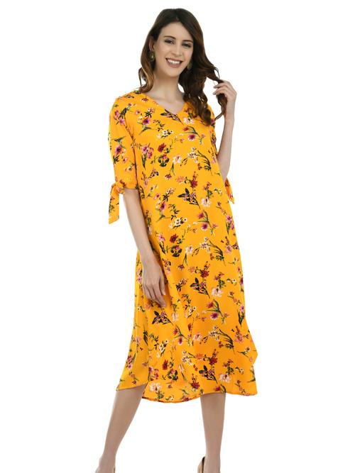 ilisha yellow & pink floral print - 17777805 - Very Small Image - 1