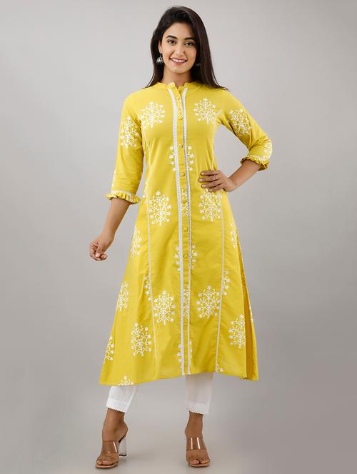 printed a-line kurta - 17777879 - Very Small Image - 1