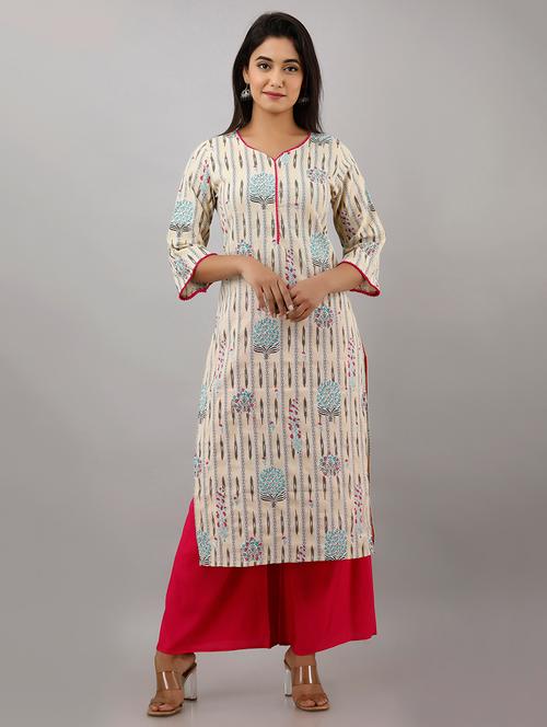ikat straight kurta - 17777880 - Very Small Image - 1