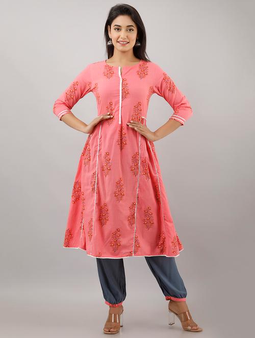 floral kurta pant set - 17777895 - Very Small Image - 1