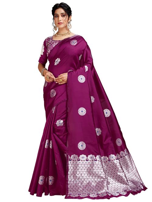 jacquard work banarasi saree - 17777956 - Very Small Image - 1