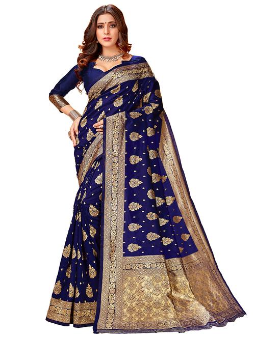 jacquard work banarasi saree - 17777967 - Very Small Image - 1