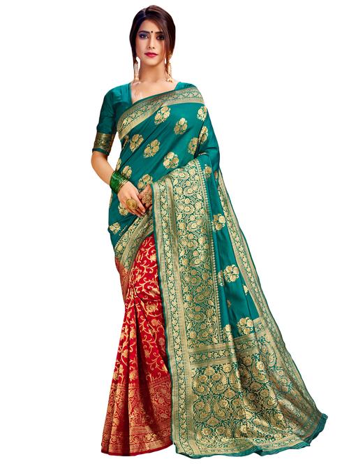 jacquard work banarasi saree - 17777970 - Very Small Image - 1