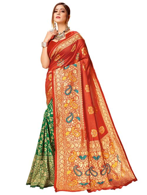 jacquard work banarasi saree with blouse - 17777981 - Very Small Image - 1