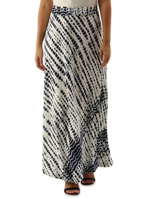 high rise printed flared skirt - 17779941 - Very Small Image - 1