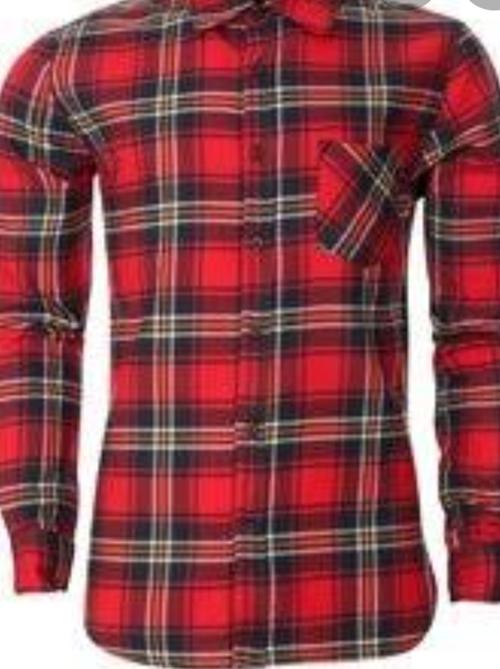 red cotton casual shirt - 17780619 - Very Small Image - 1