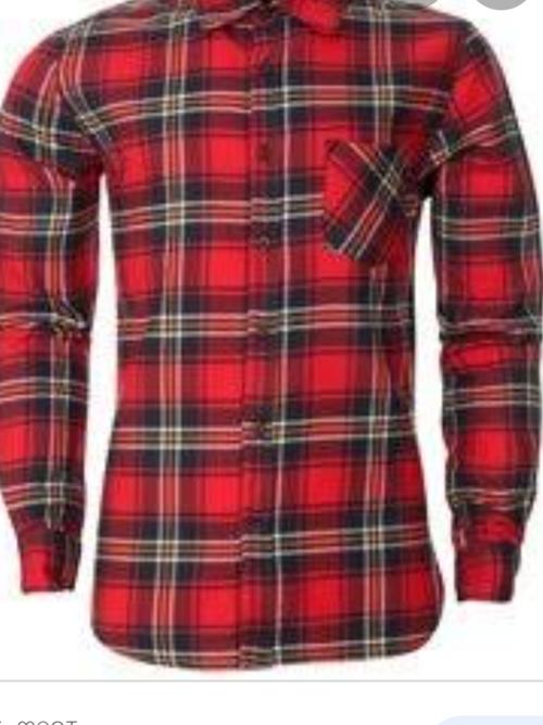 red cotton casual shirt - 17780622 - Very Small Image - 1