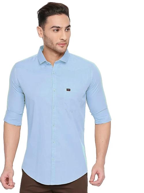 light blue cotton shirt - 17782135 - Very Small Image - 1