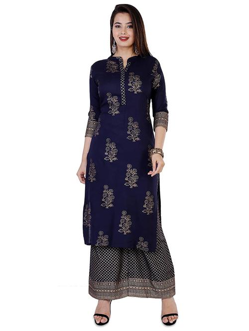 printed kurta palazzo set - 17782293 - Very Small Image - 1