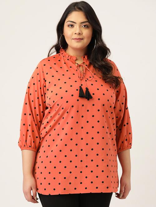 tie up neck polka dot top - 17782649 - Very Small Image - 1