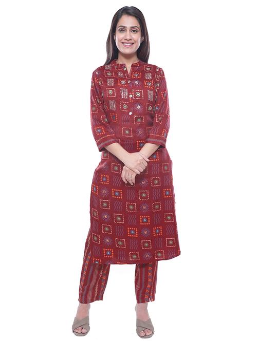 printed kurta pant set - 17782880 - Very Small Image - 1
