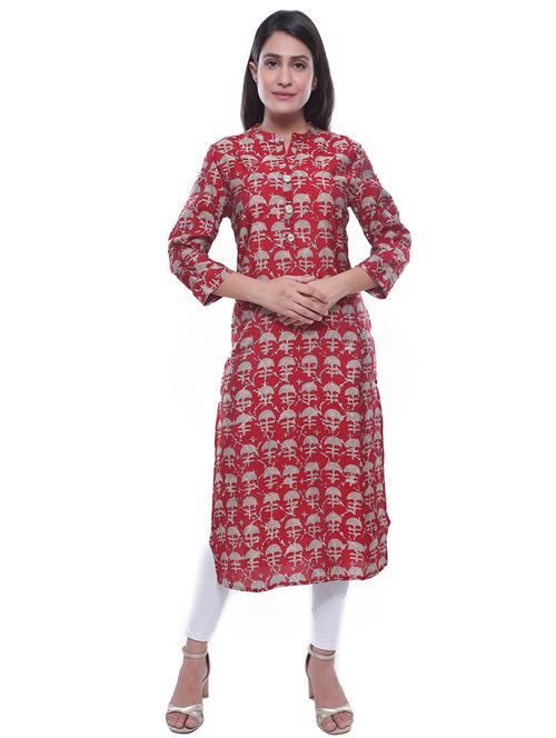 printed straight kurta - 17782889 - Very Small Image - 1