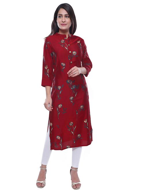 printed straight kurta - 17782896 - Very Small Image - 1