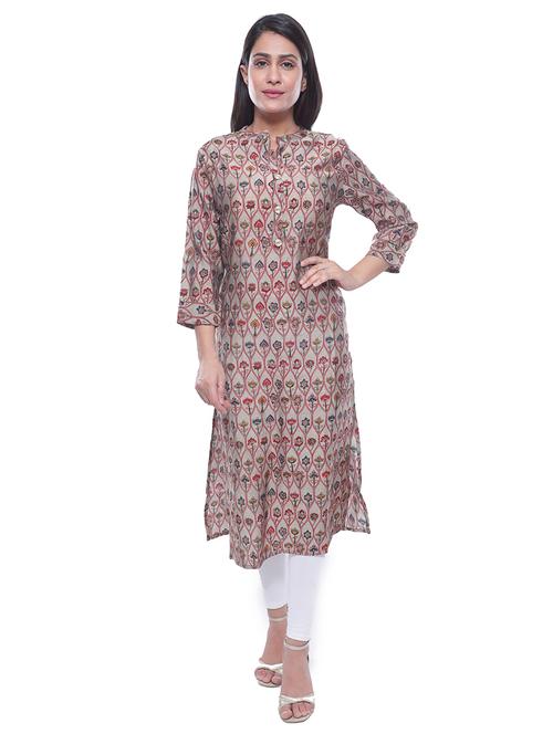 printed straight kurta - 17782905 - Very Small Image - 1