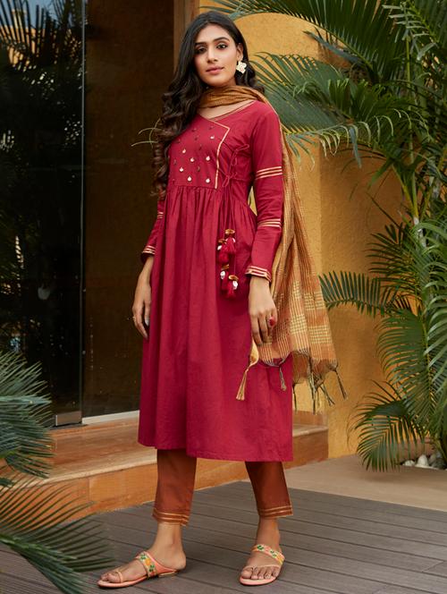 embellished kurta pant set - 17784080 - Very Small Image - 1