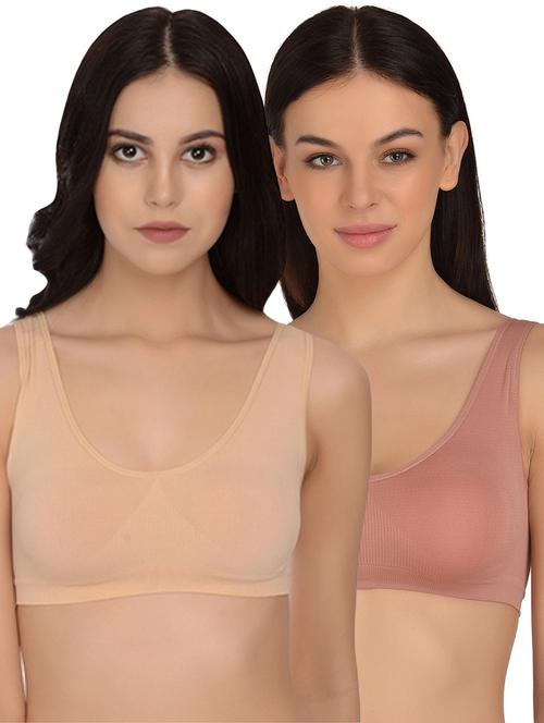 set of 2 solid bralette bra - 17784151 - Very Small Image - 1