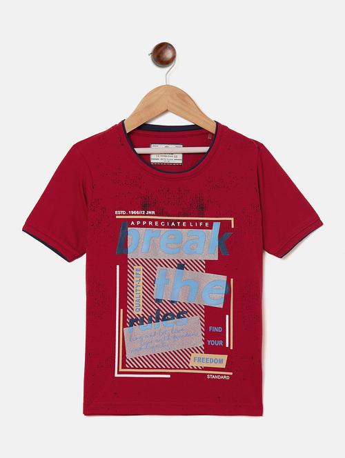 red printed t-shirt - 17784223 - Very Small Image - 1