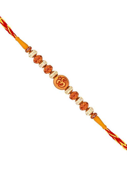 orange thread cotton rakhi - 17784382 - Very Small Image - 1