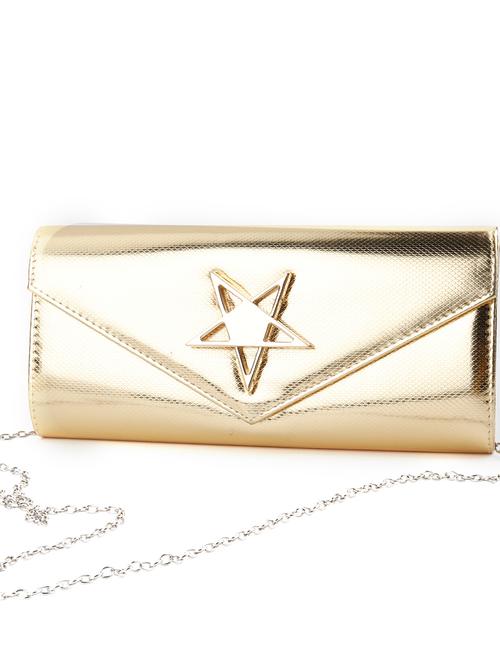 gold leather regular clutch - 17785002 - Very Small Image - 1