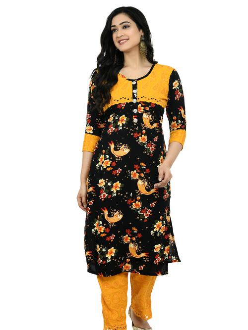 ilisha women’s rayon kurta & palazzo/ladies - 17785297 - Very Small Image - 1