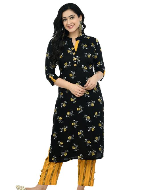 ilisha women’s rayon kurta & palazzo/ladies - 17785300 - Very Small Image - 1