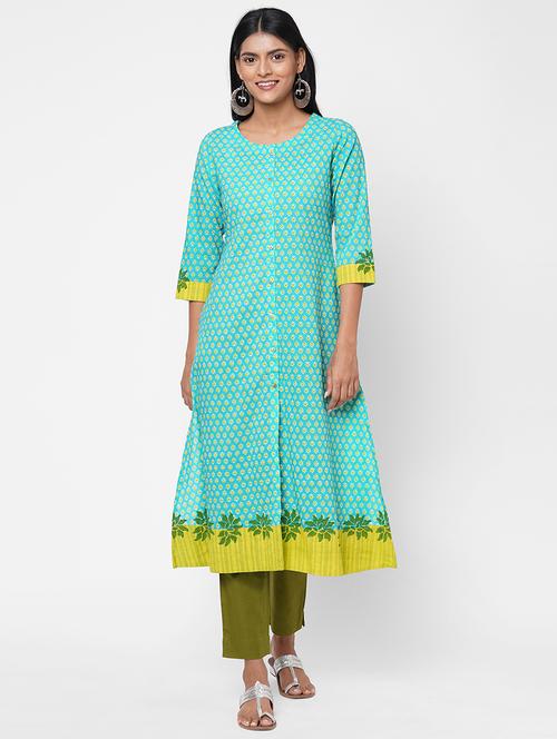printed a-line kurta - 17785738 - Very Small Image - 1