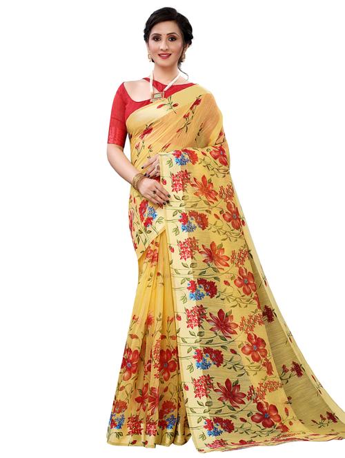 floral chanderi saree - 17786660 - Very Small Image - 1