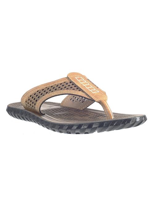 tan leather slip on flip flops - 17786716 - Very Small Image - 1