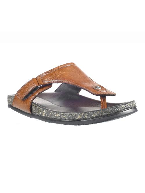 tan leather slip on slippers - 17786717 - Very Small Image - 1