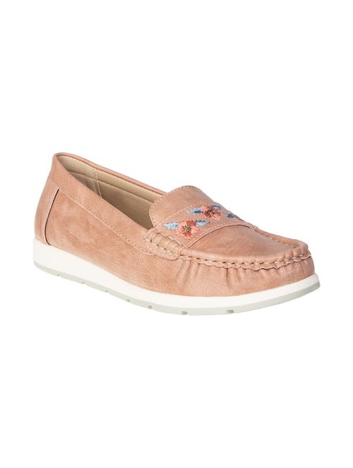 pink leather slip on loafers - 17786929 - Very Small Image - 1