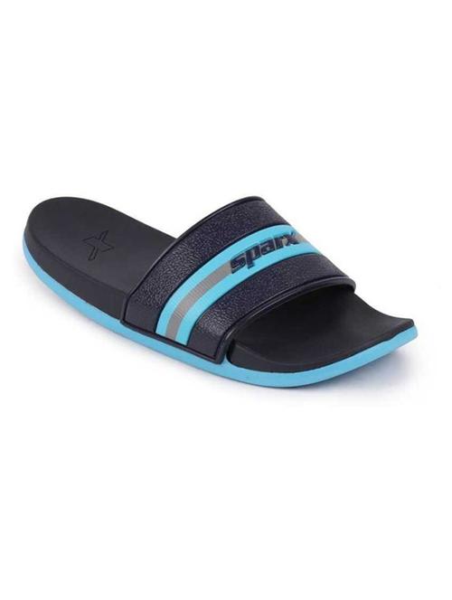 navy synthetic & mesh slip on flip flops - 17788641 - Very Small Image - 1