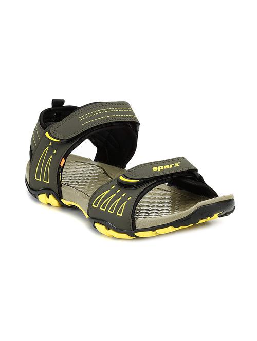 green synthetic & mesh back strap floaters - 17788948 - Very Small Image - 1