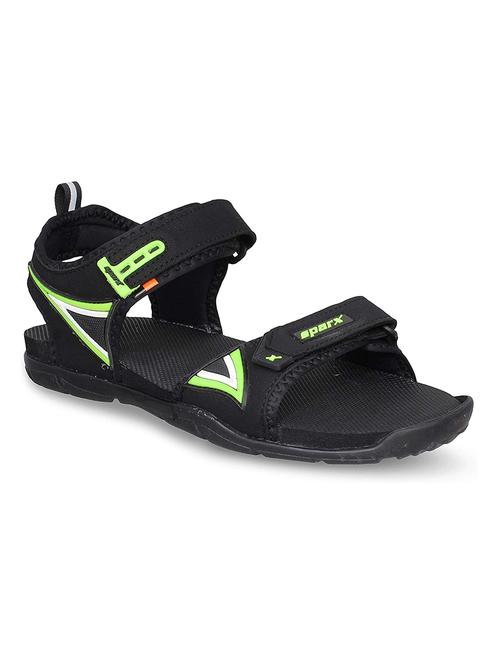 black synthetic & mesh back strap floaters - 17788970 - Very Small Image - 1